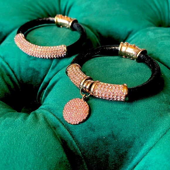 Joan Boyce Bracelet Set. Pink Stones. - Picture 2 of 10